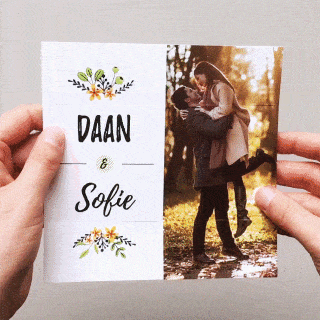Dolle Doordraaier trouwkaart met foto